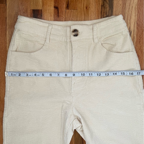 NWT Lulus Ivory Corduroy Straight leg pants - Picture 6 of 7